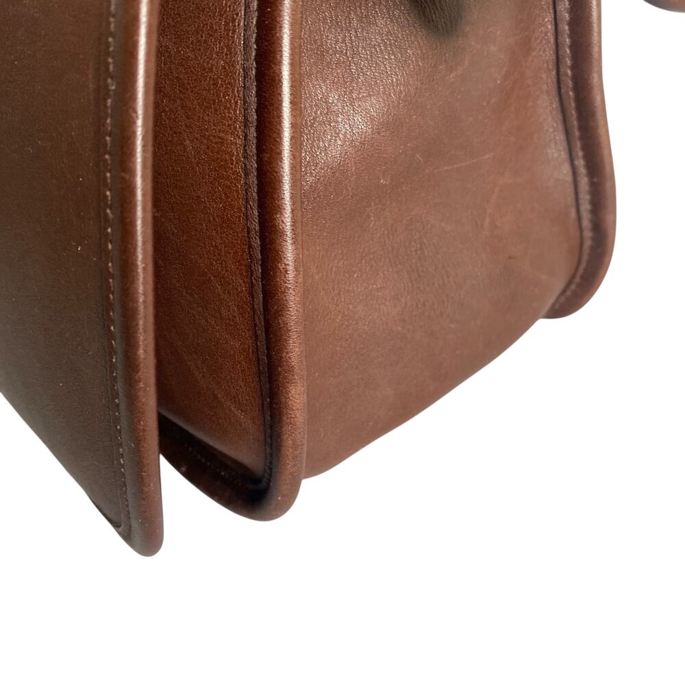 Coach Authentic Vintage Patricia Legacy Flap Leather Crossbody Dark Brown - Picture 10 of 14